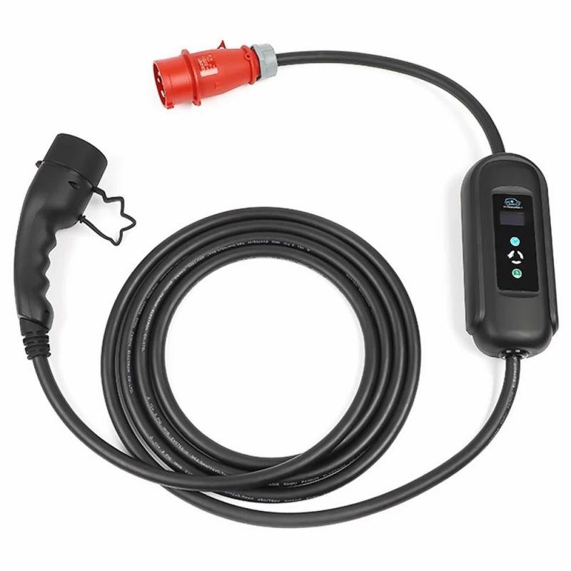 ANDAIIC EV Charger Electric Car Portable Charger Type 2 IEC62196 Mode 2 8/10/13/16A 3 Phase Current Adjustable 5m Cable  |   Car Parts & Gadgets Car Maintenance Equipment Black & Red