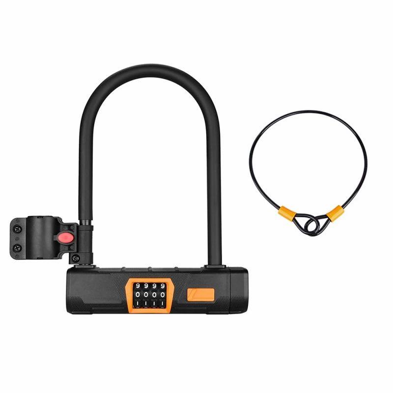 Bicycle U Lock with 1.2m Cable, Anti-theft Heavy Duty Bike Password Lock Alloy for E-bikes, Motorcycles, Scooters  |   Other Accessories Other Accessories Other Accessories