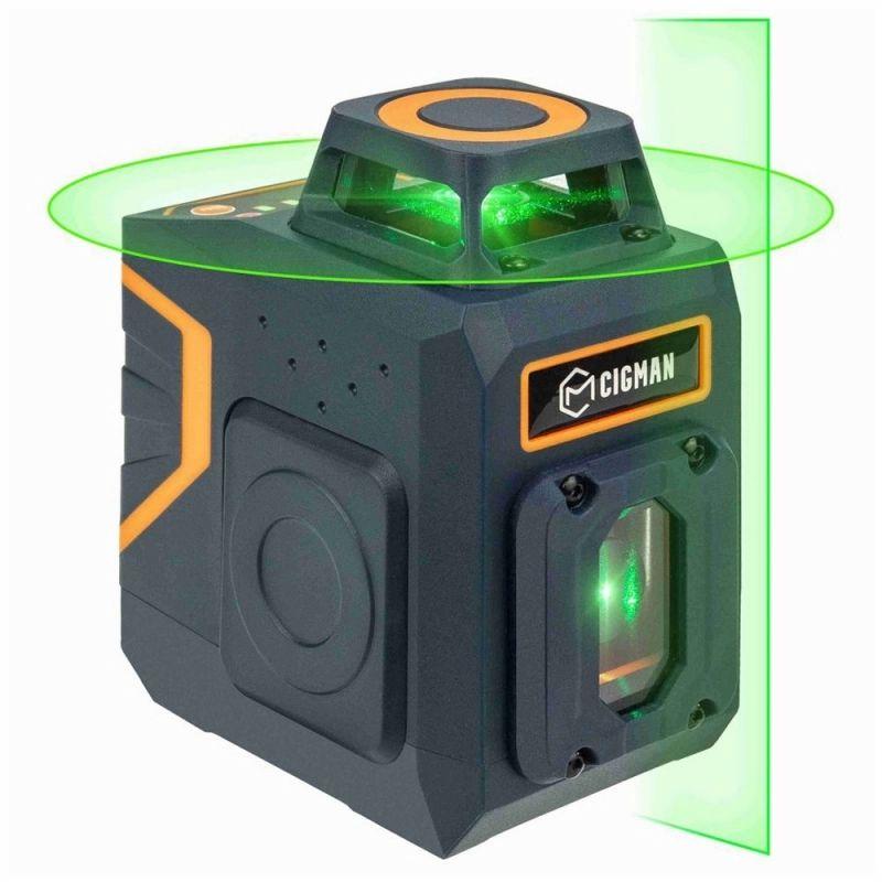 CIGMAN CM-605 5 Lines Laser Level, Switchable 1×360° 1×180° Laser Window, Self Leveling Green Cross Line  |   Tools Electronics Blue