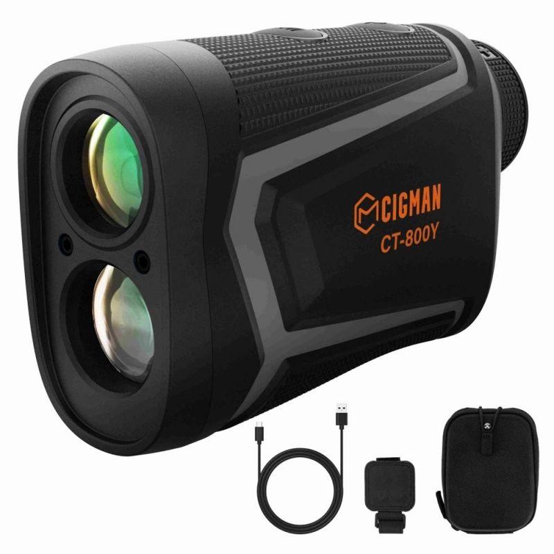 CIGMAN CT-800Y 800m Golf Rangefinder, with 6X Magnification, Flag Pole Locking Vibration, Magnetic Strap, USB Rechargeable  |   Tools Electronics Black