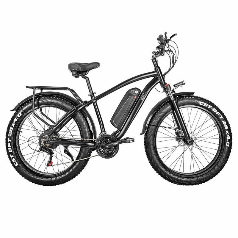 Cmacewheel M26 Electric Bike, 26*4.0in CST Tire, 750W Motor, 40-45km Max Speed, 48V 17Ah Battery, 110km Range – Black  |   Electric Bike Electric Bike Electric Bike