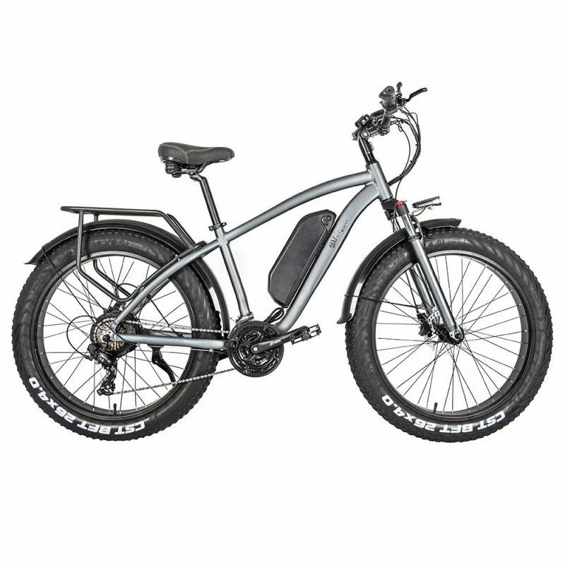 Cmacewheel M26 Electric Bike, 26*4.0in CST Tire, 750W Motor, 40-45km Max Speed, 48V 17Ah Battery, 110km Range – Grey  |   Electric Bike Electric Bike Electric Bike