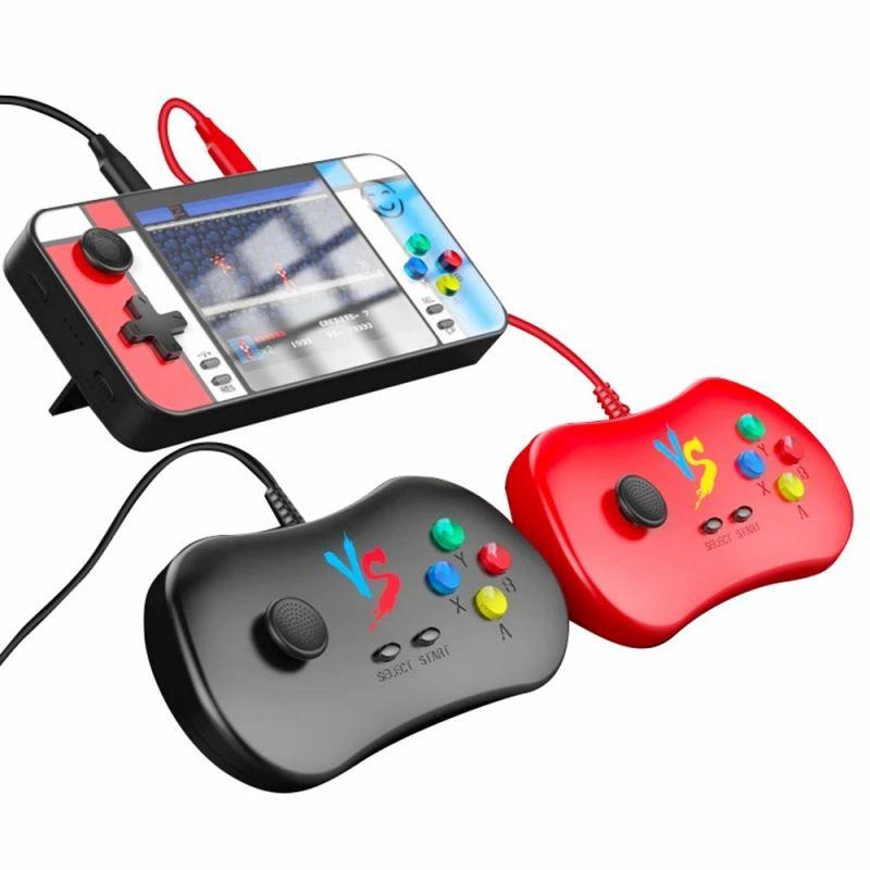 D41 2-in-1 Handheld Game Console with 2 Gamepads, Power Bank, 500 Games, 4 Built-in Data Cable  |   Games & Accessories Electronics Games & Accessories