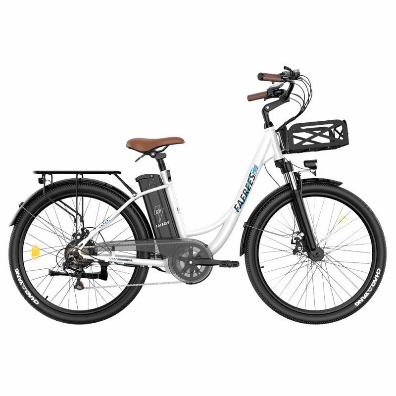 Fafrees F26 Lasting Electric Bike, 250W Motor, 36V 20.3Ah Battery, 26*1.95” Tires, 25km/h Max Speed – White  |   Electric Bike Electric Bike Electric Bike