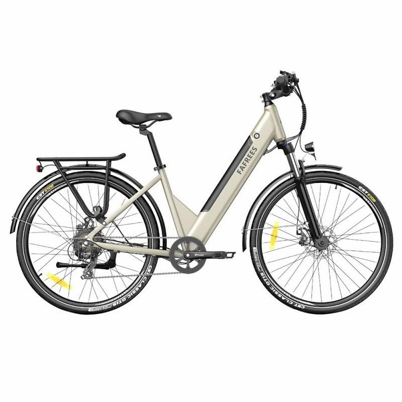 FAFREES F28 Pro Step-through City Electric Bike, 27.5 Inch Tire, 250W Motor, 36V 14.5Ah Battery, App Control – Gold  |   Electric Bike Electric Bike Electric Bike