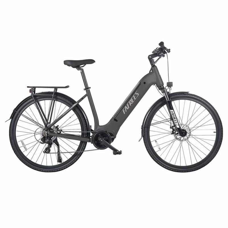 FAFREES FM9 700C*45C Tire Step-through City Electric Bike, 250W Bafang Mid-drive Motor, 15Ah Battery – Grey  |   Electric Bike Electric Bike Electric Bike