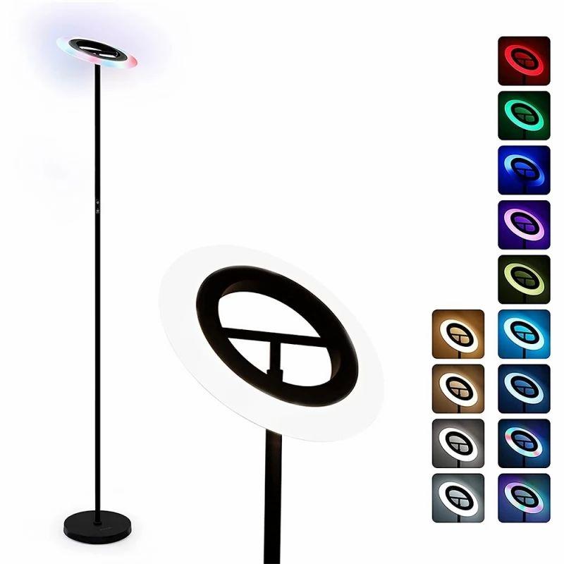 FIMEI MF18809 RGB LED Floor Lamp, 18 RGB Modes, 4 Color Temperatures, Remote Control – Black  |   Home Gadgets Home Gadgets Home Gadgets