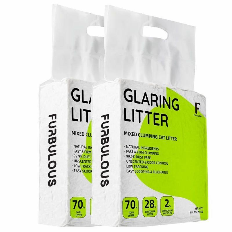 Furbulous Glaring Litter Mixed Clumping Cat Litter – 2 Packs, Natural Ingredients Fast Clumping  |   Pet Supplies Pet Supplies Pet Supplies