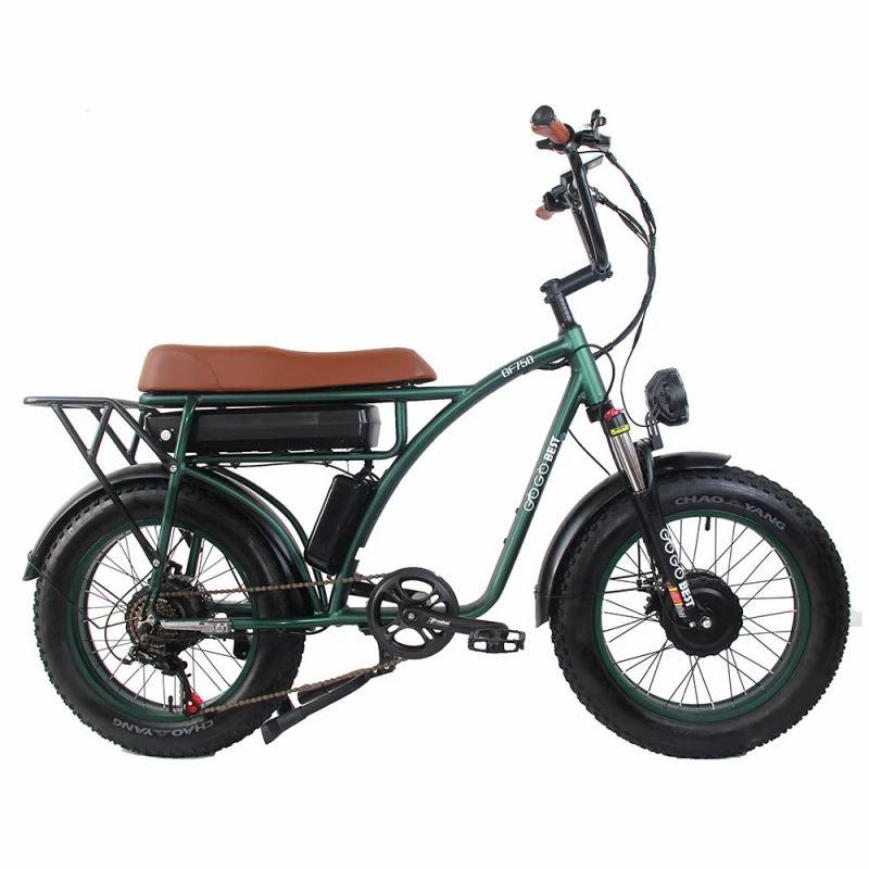 GOGOBEST GF750 Electric Bike,1000W*2 Motor, 48V 17.5Ah Battery,Mechanical Disc Brake- Army Green  |   Electric Bike Electric Bike Electric Bike