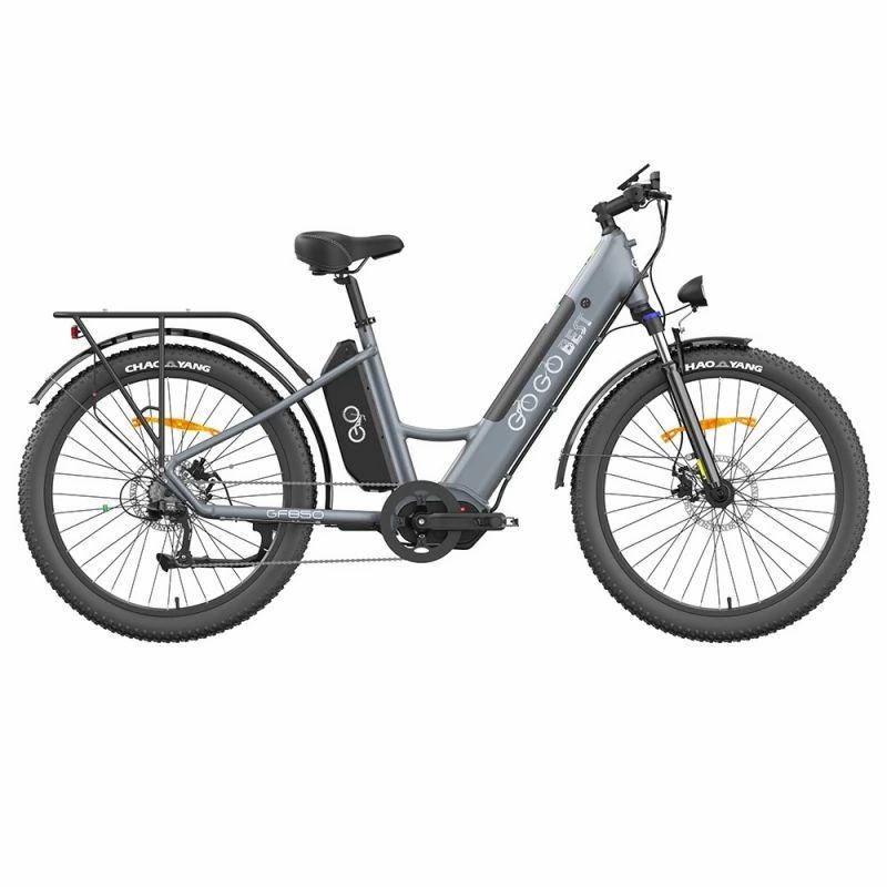 GOGOBEST GF850 City Electric Bike,48V 500W Mid-Drive Motor,2*10.4Ah Batteries,130km Range,Max Torque 130NM – Grey  |   Electric Bike Electric Bike Electric Bike