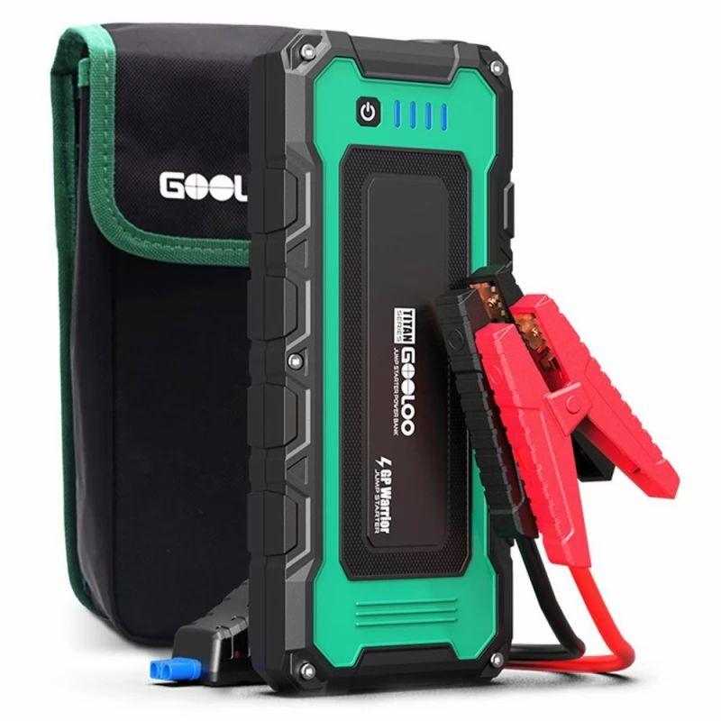 GOOLOO GP WARRIOR Jump Starter, 2000A Peak Car Starter, 12V Jump Box, Auto Lithium Battery Booster, 20800mAh Power Pack  |   Tools Electronics Green