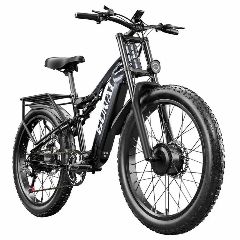 GUNAI GN68 Electric Bike, 2*1000 Motor, 48V 17.5Ah Battery, 26*3.0-inch Fat Tires, 50km/h Max Speed  |   Electric Bike Electric Bike Electric Bike