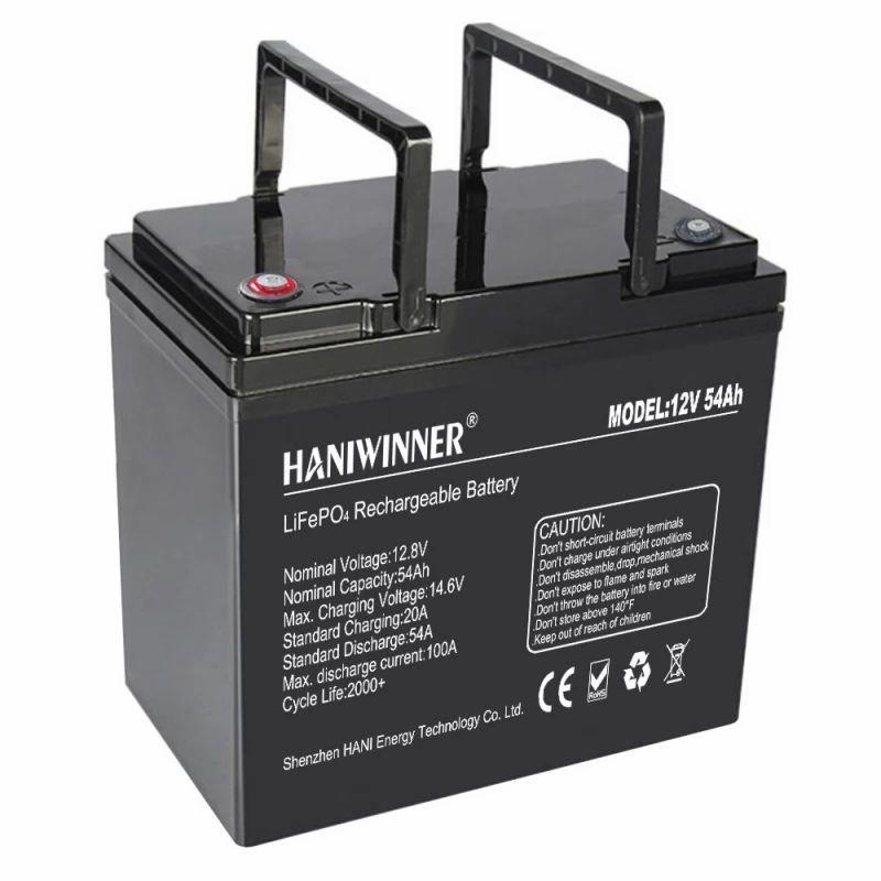 HANIWINNER HD009-07 12.8V 54Ah LiFePO4 Lithium Battery Pack Backup Power, 691.2Wh Energy, 2000 Cycles, Built-in BMS  |   Battery Pack Battery Pack Battery Pack