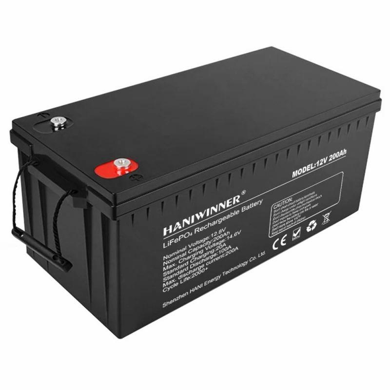 HANIWINNER HD009-12 12.8V 200Ah LiFePO4 Lithium Battery Pack Backup Power, 2560Wh Energy, 2000  Cycles, Built-in BMS  |   Battery Pack Battery Pack Battery Pack