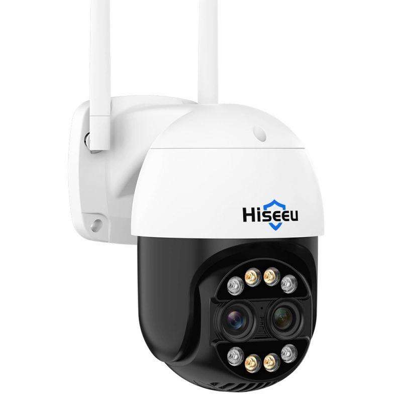 Hiseeu 4K 8MP Wireless Security Camera, Dual Lens, 8X Zoom, 2-Way Audio, Full-color Night Vision  |   Security System Security System Security System