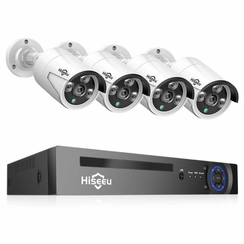 Hiseeu 5MP POE Security Camera System, 8CH H.265 Network Video Recorder, AI Human Detection, HD Night Vision  |   Security System Security System Security System