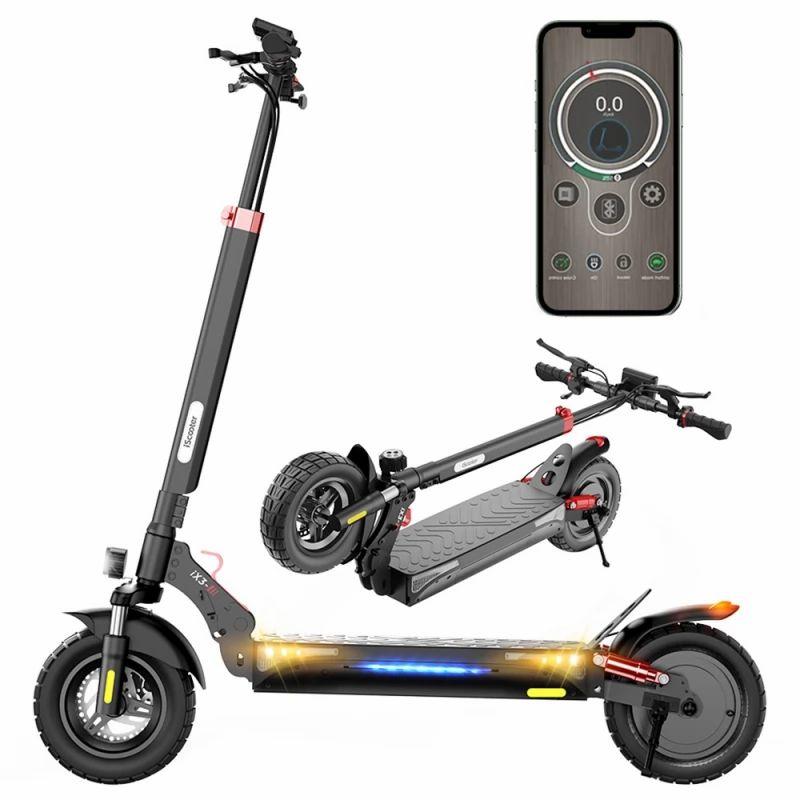 iScooter iX3 Foldable Electric Scooter, 10′ Off Road Pneumatic Tubeless Tires, 800W Motor, 10Ah Battery, 40km/h Max Speed  |   Electric Scooter Electric Scooter Electric Scooter