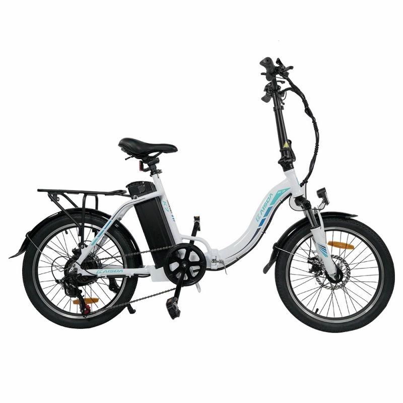 KAISDA K7 Foldable Electric Moped Bike, Mountain Bicycle, 350W Motor, SHIMANO 7-Speed, APP Control – White  |   Electric Bike Electric Bike Electric Bike