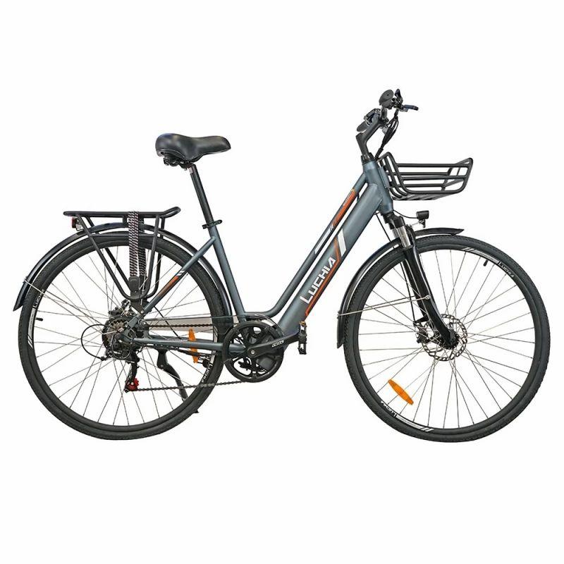 Luchia ANTARES 27.5*1.5in Tire City Electric Bike, 250W Motor, 25km/h Max Speed, 65km Range – Grey  |   Electric Bike Electric Bike Electric Bike