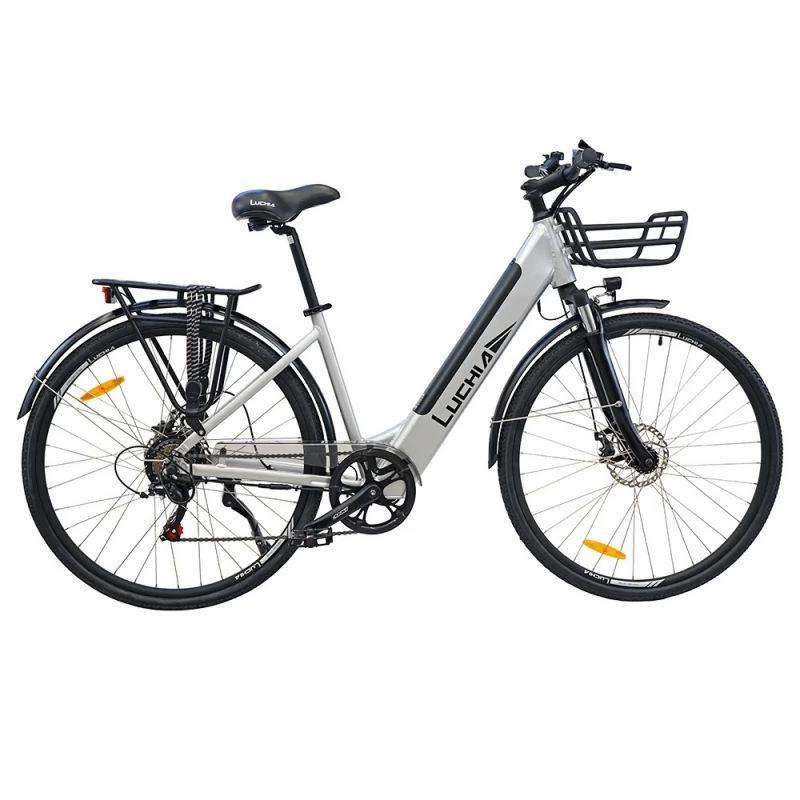 Luchia ARTURO City Electric Bike, 250W Motor, 10Ah Battery, 25km/h Max Speed, 65km Range – Grey  |   Electric Bike Electric Bike Electric Bike