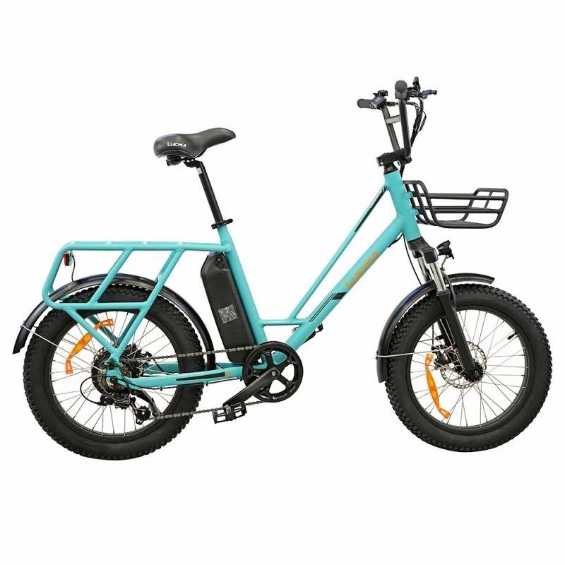 Luchia TAURO 20*3.0 Inch Air Tire Electric Bike, 250W Motor, 10AH Battery, 25km/h Max Speed – Light Blue  |   Electric Bike Electric Bike Electric Bike