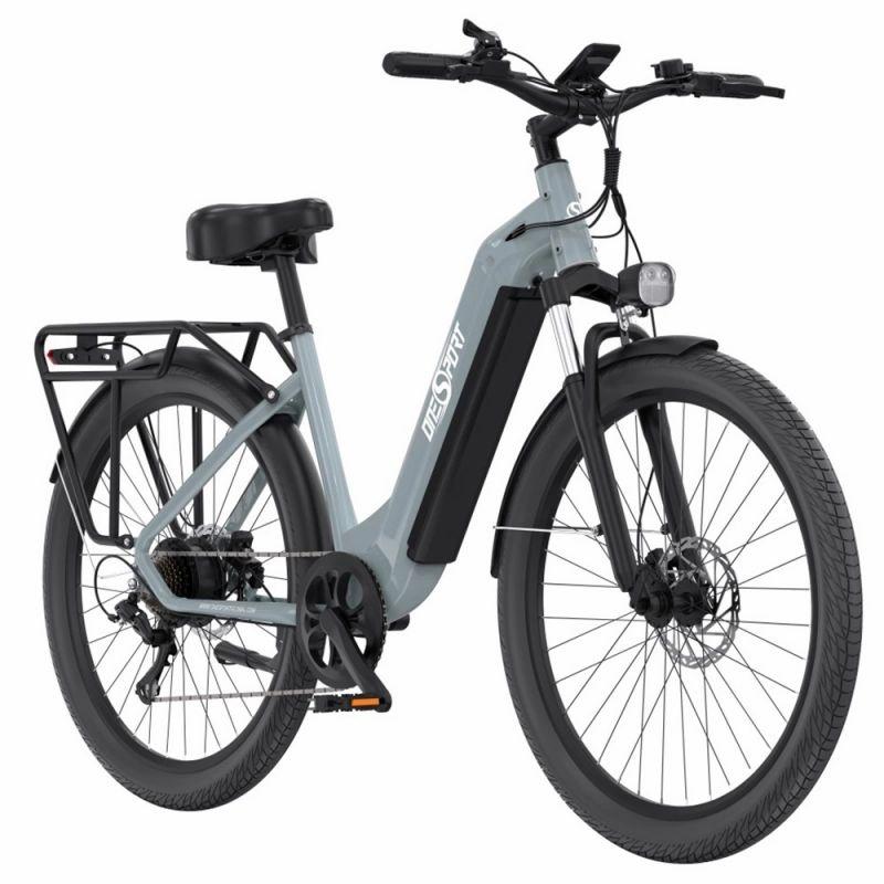 ONESPORT OT05 City Electric Bike, 250W Motor, 36V 18.2Ah Battery, 27.5*2.25-inch Tire, 25km/h Max Speed – Grey  |   Electric Bike Electric Bike Electric Bike