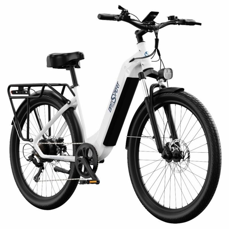 ONESPORT OT05 City Electric Bike, 250W Motor, 36V 18.2Ah Battery, 27.5*2.25-inch Tire, 25km/h Max Speed – White  |   Electric Bike Electric Bike Electric Bike