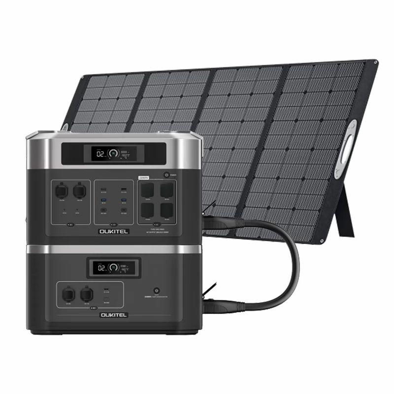 OUKITEL BP2000 +1 Pcs B2000 Battery Pack + 1 Pcs PV400 400W Solar Panel Kit  |   Power Station Solar Generator Energy Savings Power Station Solar Generator