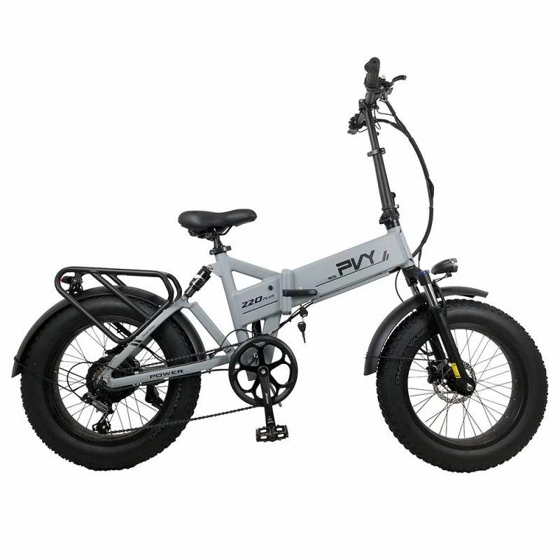 PVY Z20 Plus Foldable off-road Electric Bike, 1000W Motor, 48V 16.5Ah Battery,Triple Suspension System – Grey  |   Electric Bike Electric Bike Electric Bike