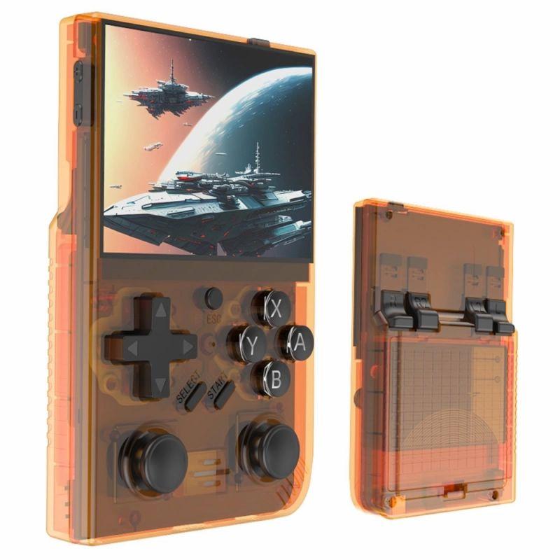 R35 Plus Handheld Game Console, 3.5 Inch 640*480 IPS Screen, Linux System, 128GB TF Card – Orange  |   Games & Accessories Electronics Games & Accessories