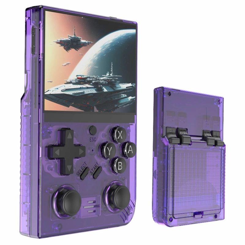 R35 Plus Handheld Game Console, 3.5 Inch 640*480 IPS Screen, Linux System, 128GB TF Card – Purple  |   Games & Accessories Electronics Games & Accessories