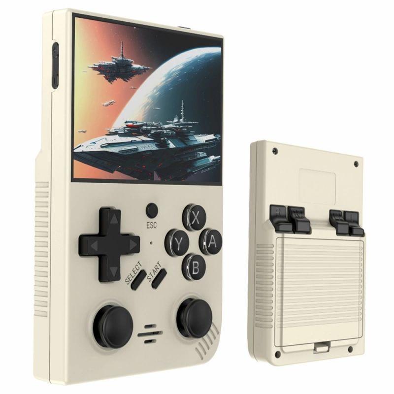 R35 Plus Handheld Game Console, 3.5 Inch 640*480 IPS Screen, Linux System, 128GB TF Card – White  |   Games & Accessories Electronics Games & Accessories