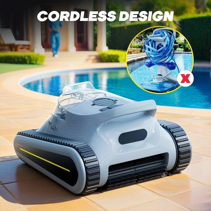 Seauto Crab Cordless Robotic Pool Vacuum, 45000Pa Suction, Wall-Climbing, LED/Voice Reminder  |   Robot Pool Vacuum Robot Pool Vacuum Robot Pool Vacuum