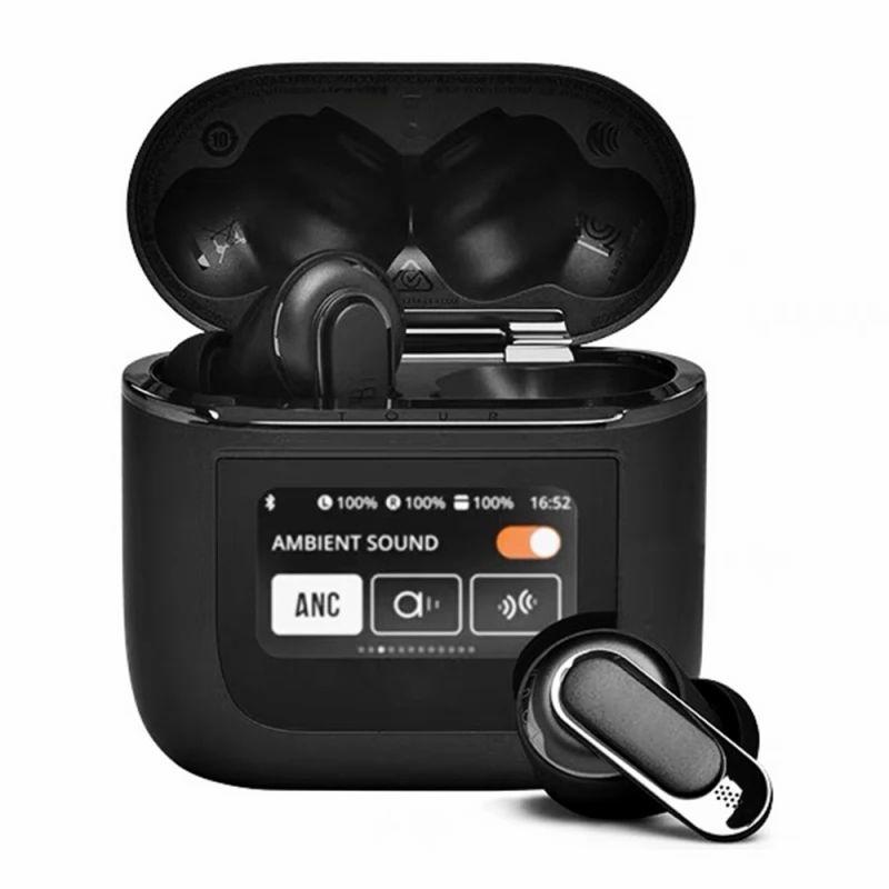 Smart LCD Touchscreen Bluetooth 5.3 Earbuds, Waterproof Wireless Sport Headphones – Black  |   Audio Audio Audio