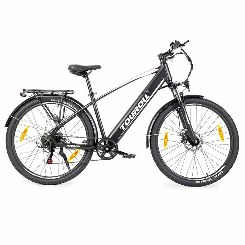 Touroll J1 Trekking Bike with 250W Motor,15.6Ah Battery, 27.5in Wheels,100km Range, Mechanical Disc Brake & E-Brake  |   Electric Bike Electric Bike Electric Bike