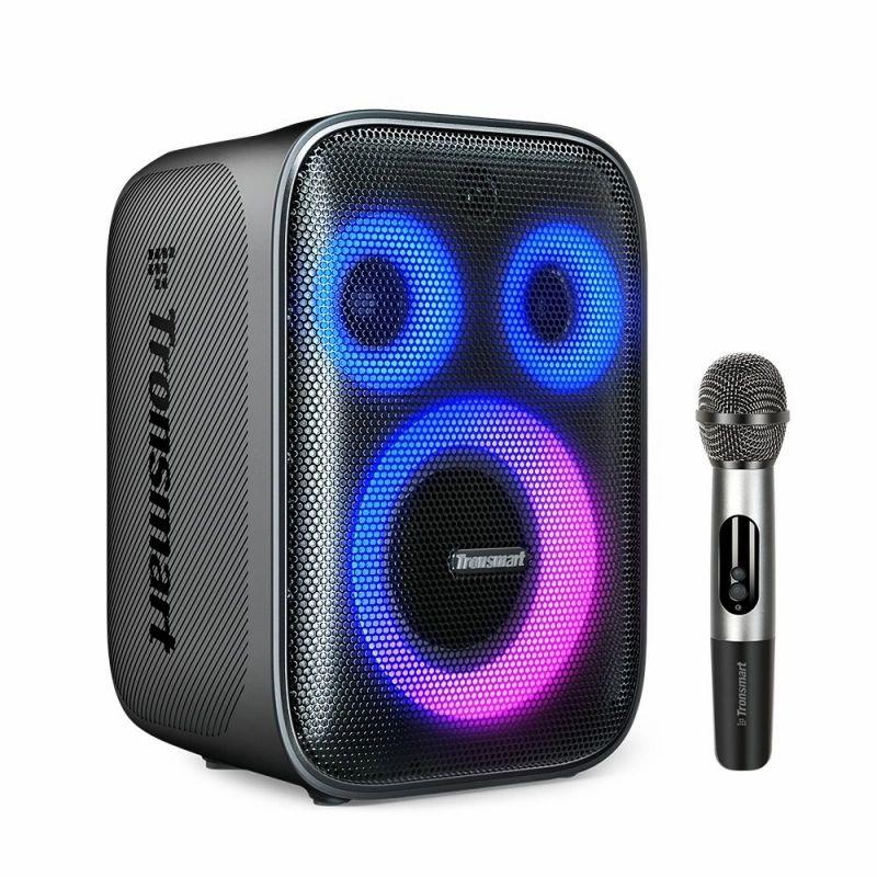 Tronsmart Halo 200 120W Karaoke Speaker with 1 Wireless Microphone, 18H Playtime, Supports Mic & Guitar for Party  |   Audio Audio Audio