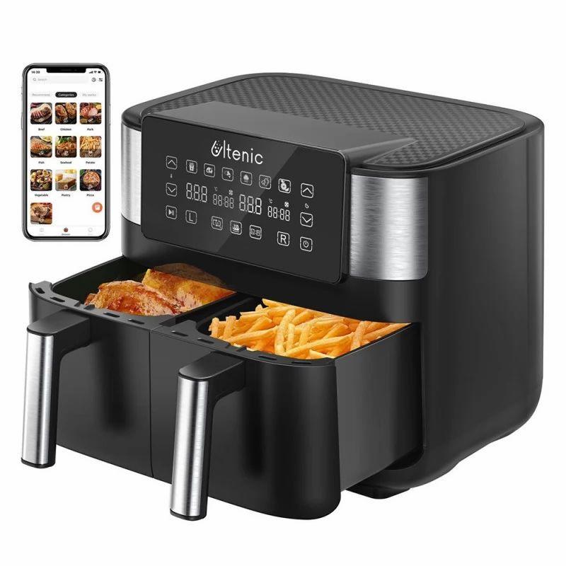 Ultenic K20 Dual Basket Air Fryer, 8L Capacity, Dual Independent Cooking Zone, 100 Online Recipes, Digital Display  |   Kitchen Tools & Gadgets Kitchen & Dining Kitchen Tools & Gadgets