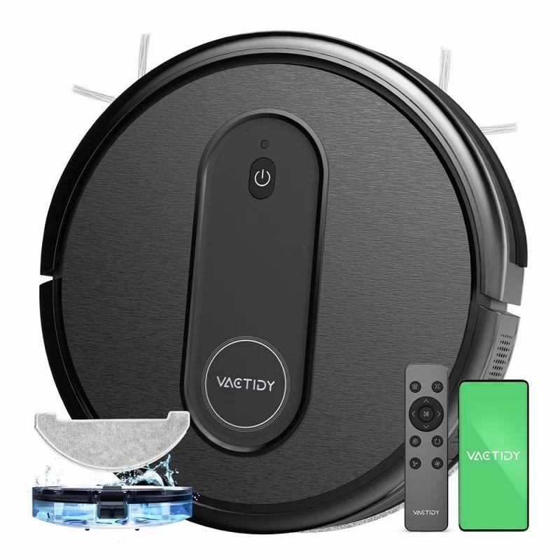 Vactidy T7 Robot Vacuum Cleaner, 2 in 1 Mopping Vacuum, 2800Pa Suction, 250ml Dust Bin, Carpet Detection, App Control  |   Robot Vacuum Cleaner Cordless Stick Vacuum Cordless Stick Vacuum