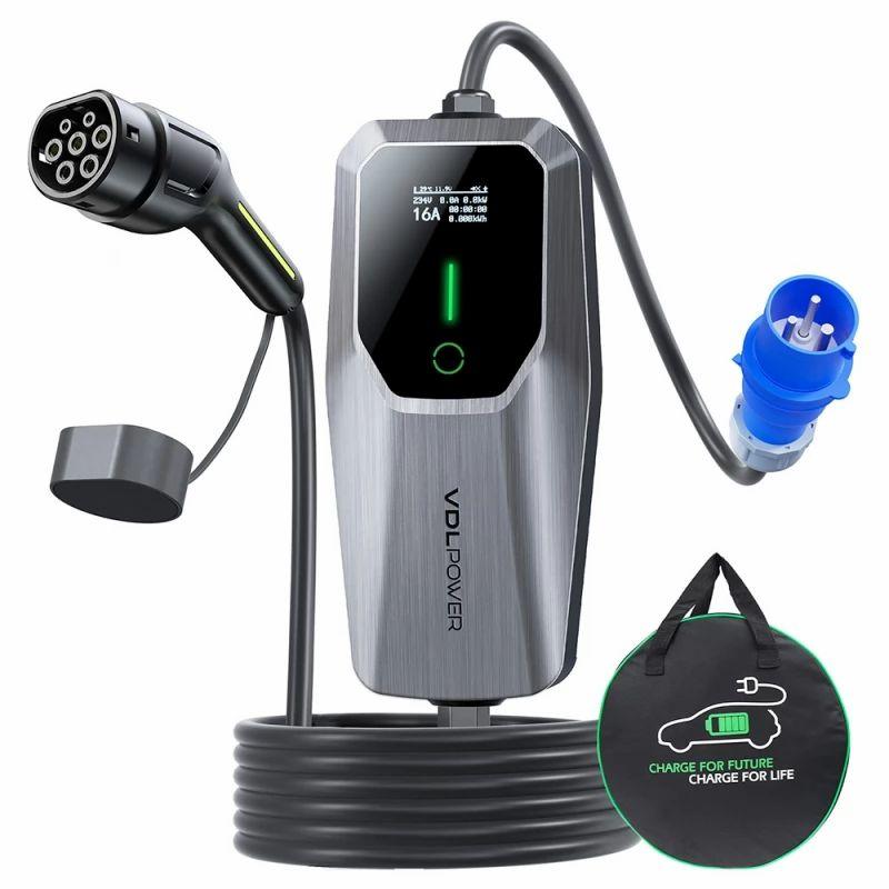 VDLPOWER EC21 Portable EV Charger, 7.36KW Fast Charging, 32A Max Current, Single Phase CEE 3 Pin, 5m Charging Cable  |   Car Parts & Gadgets Car Maintenance Equipment Car Parts & Gadgets