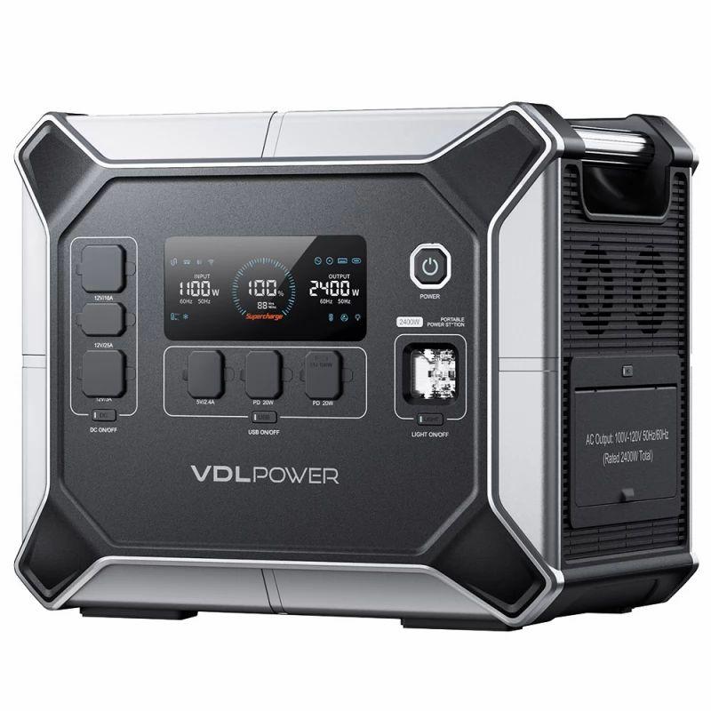 VDLPOWER HS2400 Portable Power Station, 2048Wh 2400W LiFePO4 Battery, 6 AC Ports, 4800 Peak Surge Power  |   Car Parts & Gadgets Car Maintenance Equipment Car Parts & Gadgets