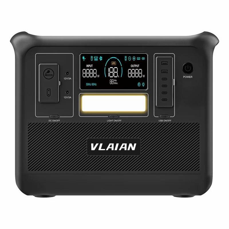 VLAIAN W2000 Portable Power Station, 1536Wh LiFePo4 Solar Generator, 1.5 Hours Fast Charging – Black  |   Power Station Solar Generator Energy Savings Power Station Solar Generator