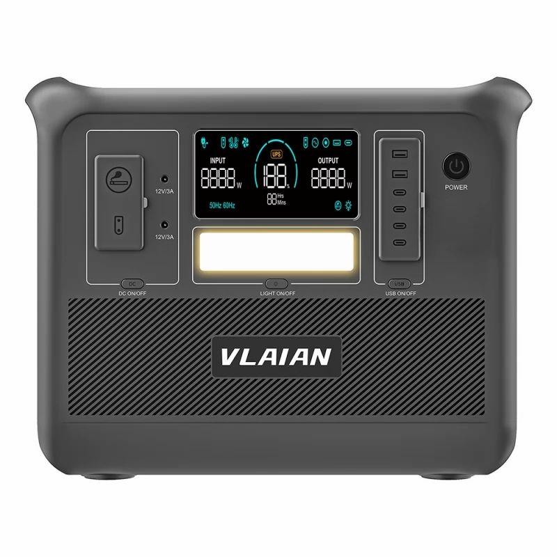 VLAIAN W2000 Portable Power Station, 1536Wh LiFePo4 Solar Generator, 1.5 Hours Fast Charging – Grey  |   Power Station Solar Generator Energy Savings Power Station Solar Generator