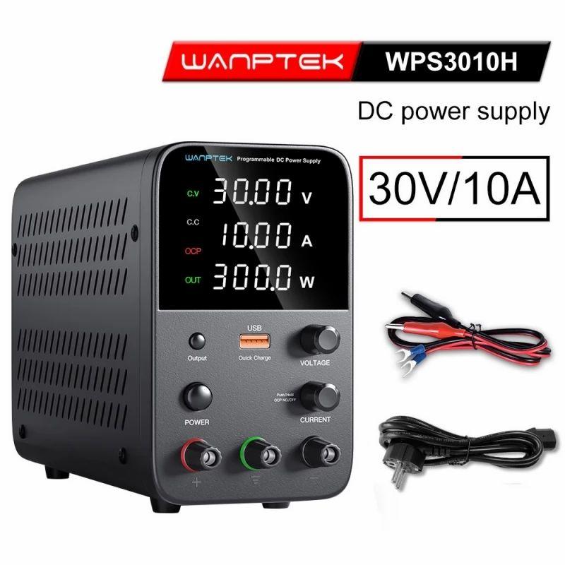 Wanptek WPS3010 Programmable Regulated DC Power Supply, 30V10A, Encoder Adjustment, USB Fast Charge  |   DC Power Supply DC Power Supply DC Power Supply