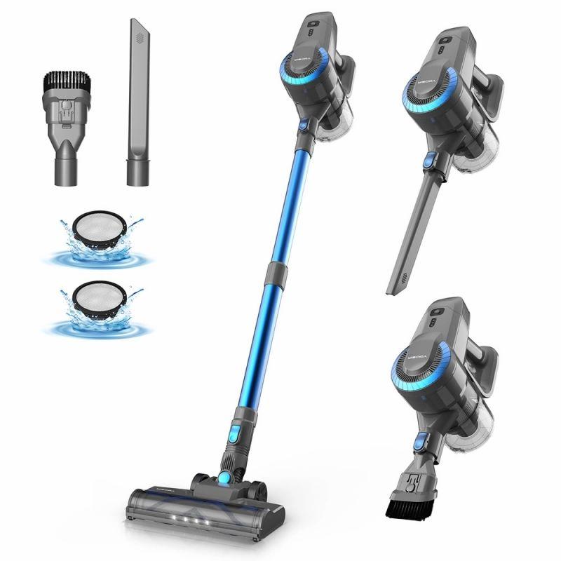 YISORA N300 Cordless Vacuum Cleaner, 20kPa Powerful Suction, 0.8L Dust Cup, 2200mAh Battery, 40min Runtime – Blue  |   Cordless Stick Vacuum Cordless Stick Vacuum Cordless Stick Vacuum