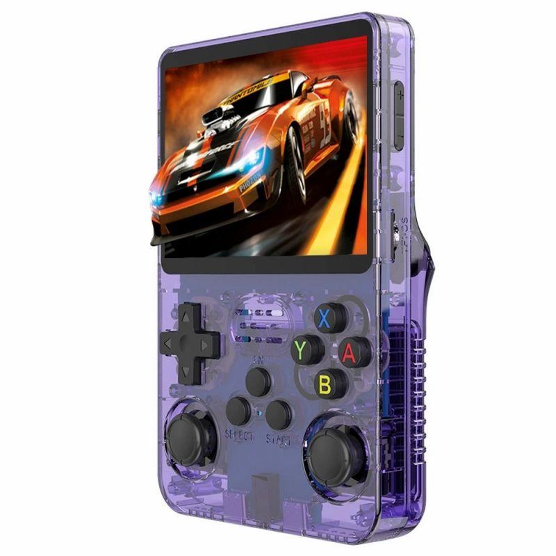 R36S Handheld Game Console, 3.5-inch IPS Screen, Linux System, 11 Emulator, 64GB – Transparent Purple  |   Games & Accessories Electronics Games & Accessories