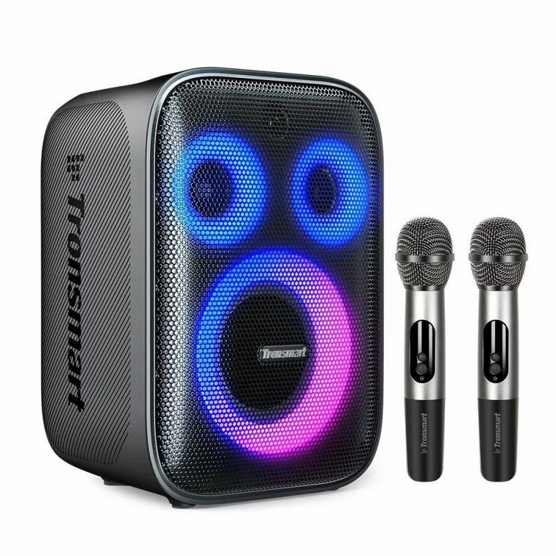 Tronsmart Halo 200 120W Karaoke Speaker with 2 Wireless Microphones, 18H Playtime, Supports Mic & Guitar for Party  |   Audio Audio Audio