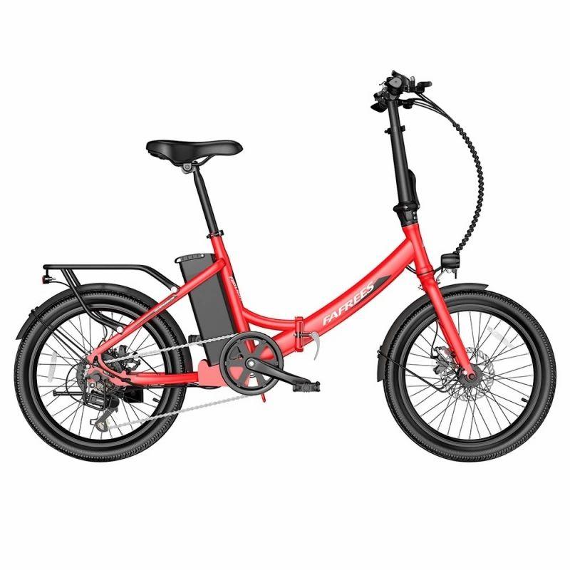 FAFREES F20 Light 20*1.95” Tire Foldable City Electric Bike, 48V 250W Motor, 14.5Ah Battery – Red  |   Electric Bike Electric Bike Electric Bike