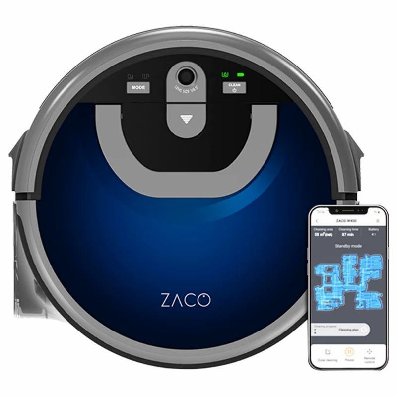 ZACO W450 Mopping Robot, 850ml Freshwater Tank, 3 Cleaning Mode, 360° PanoView Camera Navigation  |   Robot Vacuum Cleaner Robot Vacuum Cleaner Robot Vacuum Cleaner