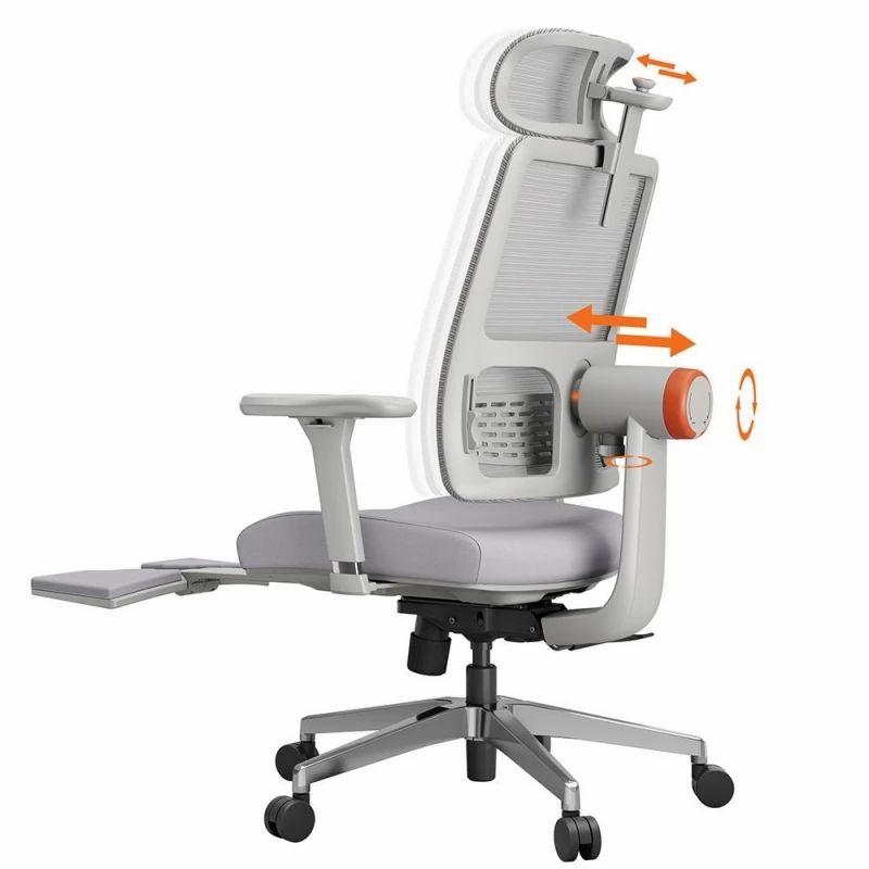 NEWTRAL MagicH-BPro Ergonomic Chair with Footrest, Auto-Following Backrest Headrest, Adaptive Lower Back Support - Gray  |   Furniture