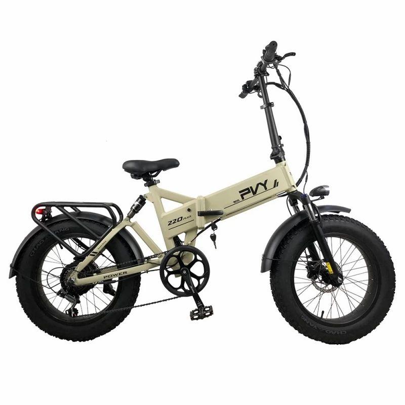 PVY Z20 Plus Foldable off-road Electric Bike, 250W Motor, 48V 14.5Ah Battery,Triple Suspension System – Khaki  |   Electric Bike Electric Bike Electric Bike